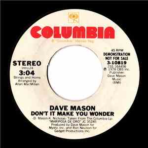 Dave Mason - Don't It Make You Wonder download mp3 flac