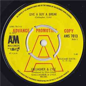 Gallagher & Lyle - Give A Boy A Break download free Gallagher & Lyle - Give A Boy A Break download mp3 flac