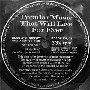 Unknown Artist - Popular Music That Will Live For Ever download free